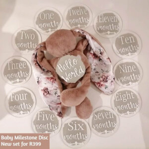Afrikaans Baby Milestone Discs - Grey