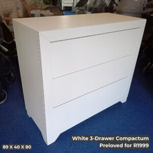 White 3-Drawer Compactum