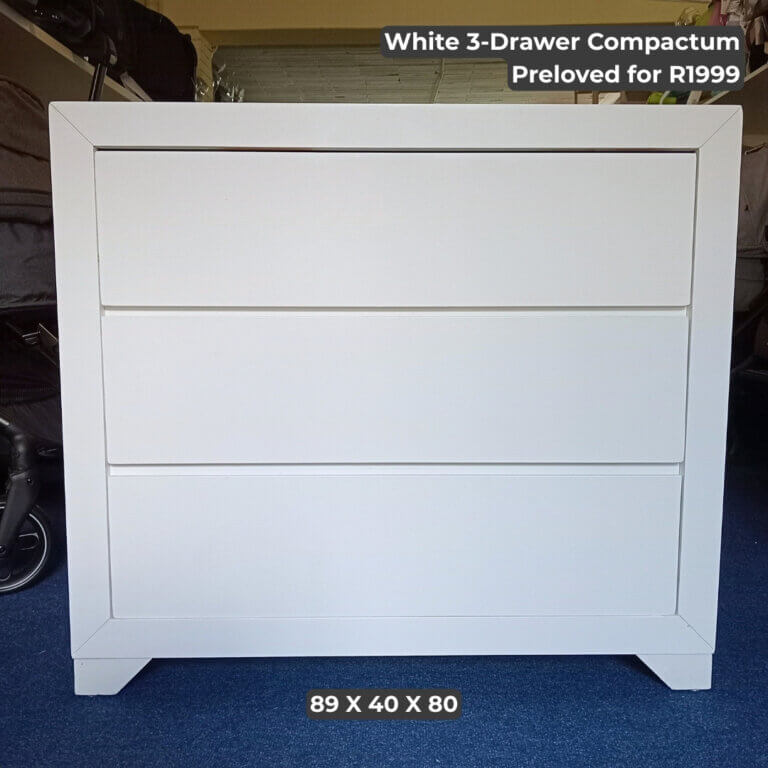 White 3-Drawer Compactum