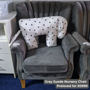 Grey Suede Nursery Chair