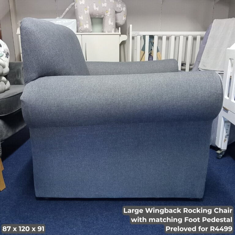 Grey Rocking Chair with matching Foot