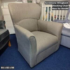 New Sandstone Wingback Rocking Chair