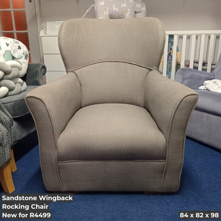 New Sandstone Wingback Rocking Chair