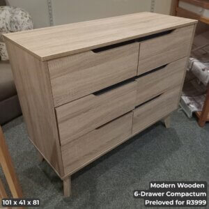 Modern Wooden 6-Drawer Compactum