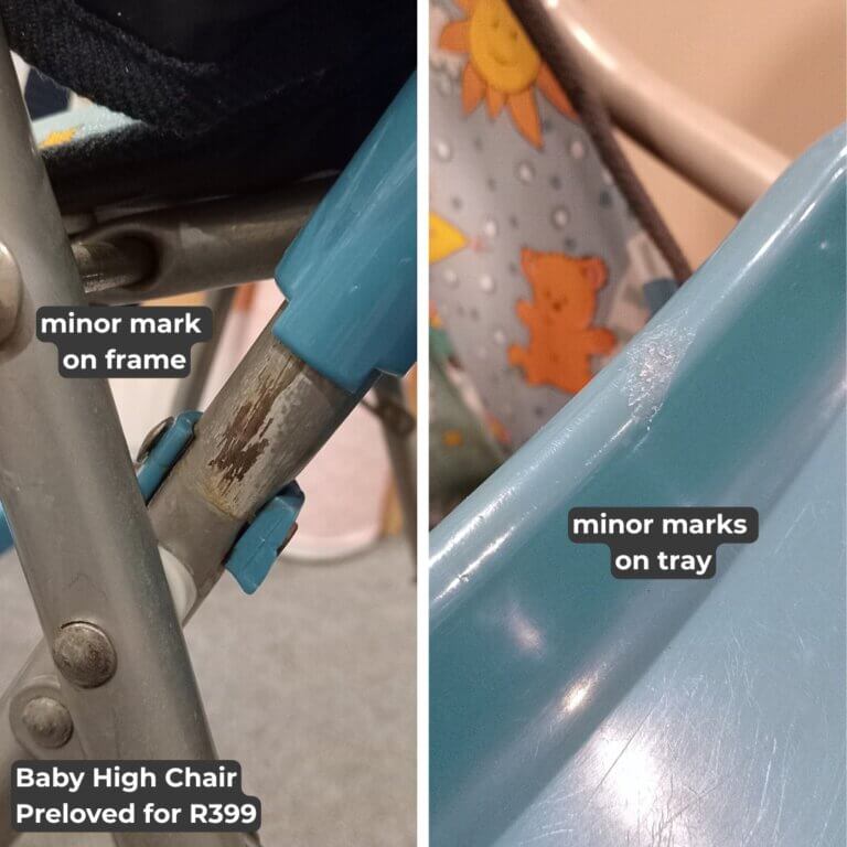 High Chair - Blue Farm Animals