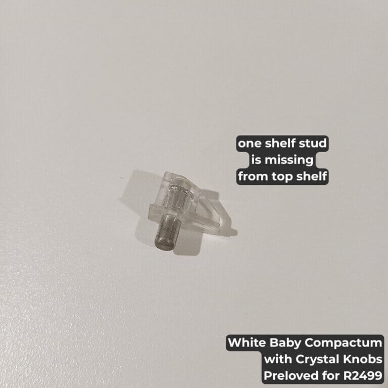 White Baby Compactum with Crystal Knobs